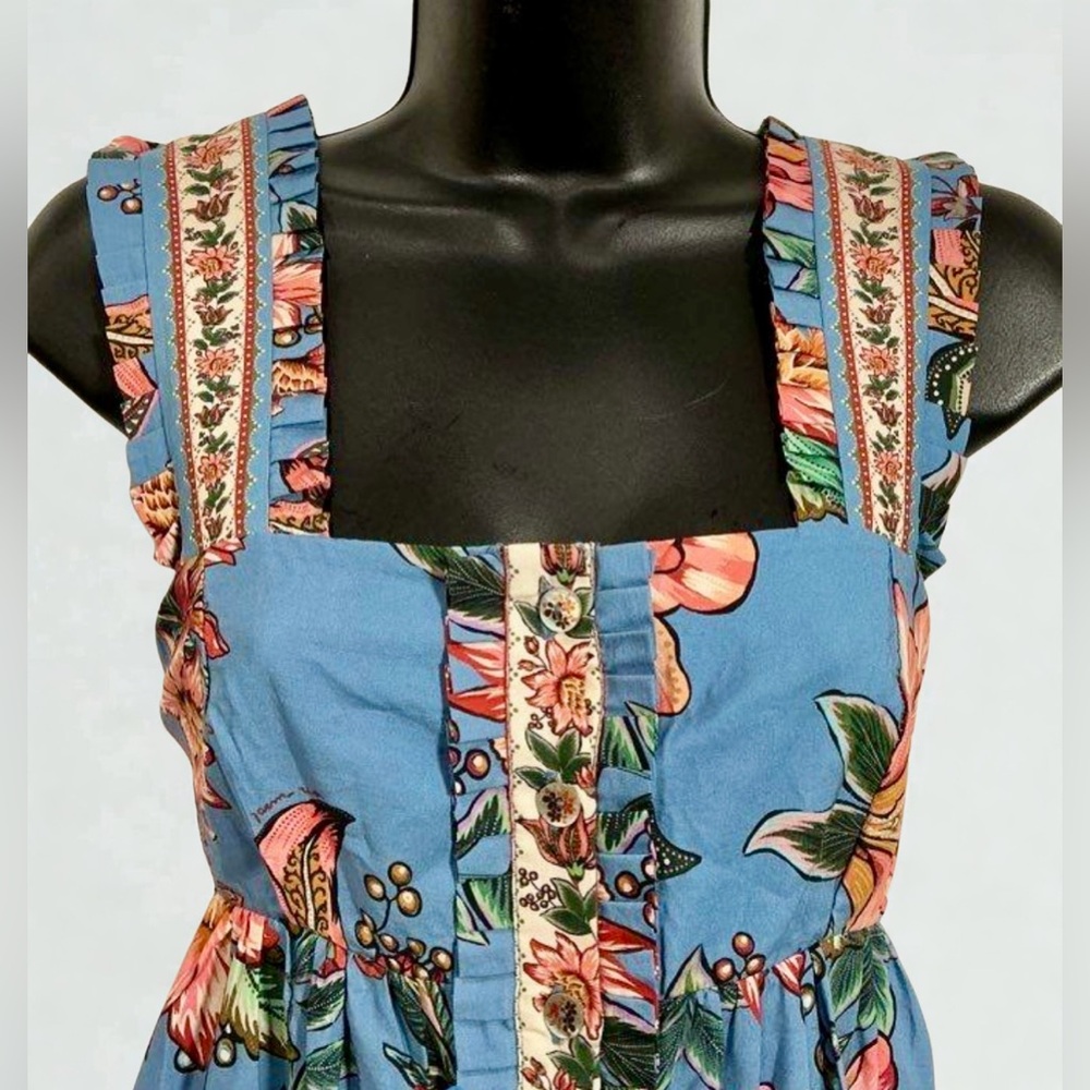 FARM Rio Wonderful Bouquet Blue Sleeveless Maxi Dress NWT Size S ($285 retail) - Picture 11 of 13
